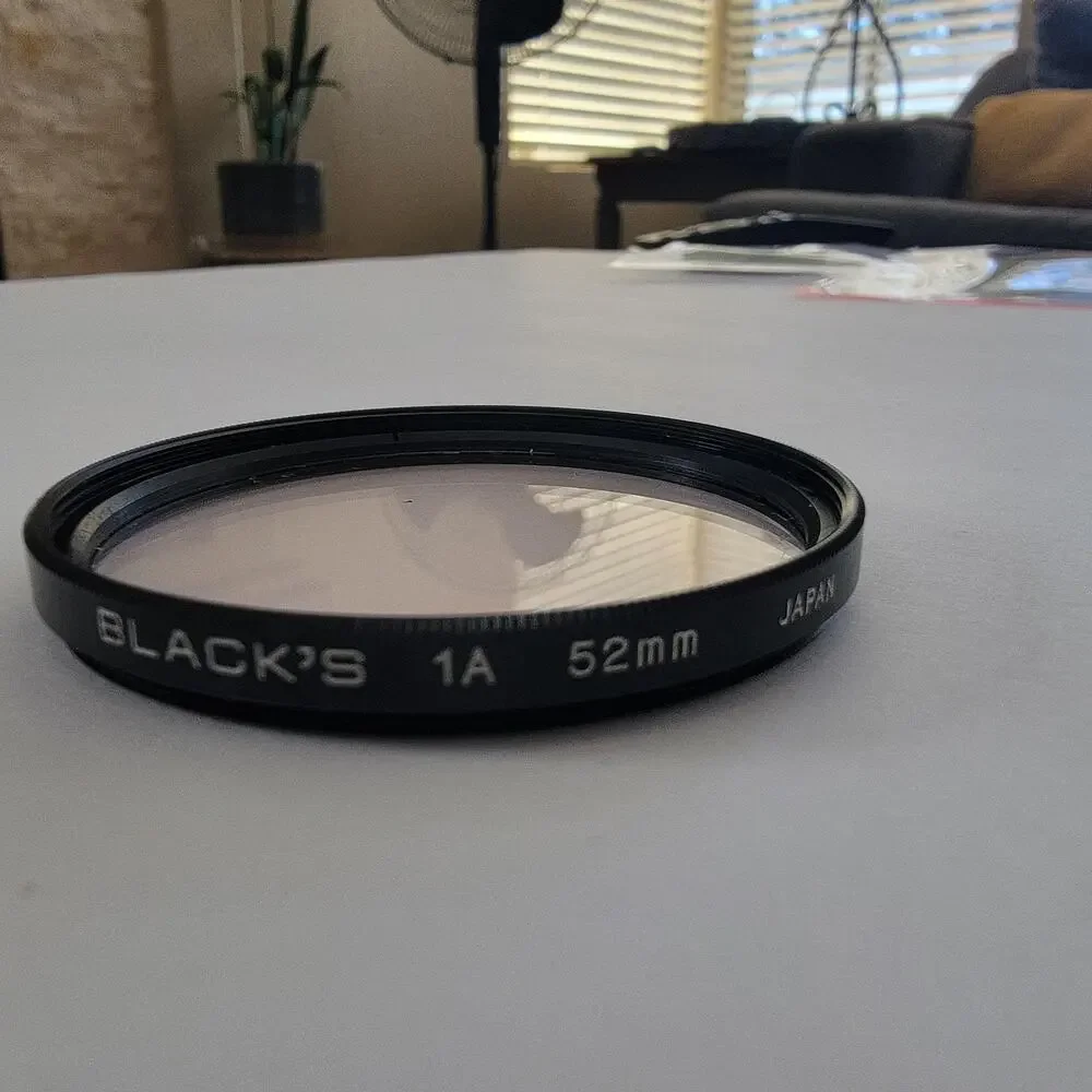 BLACK'S 1A 52mm Camera Lens Filter Black Non-Reflex Japan Skylight UV Protection